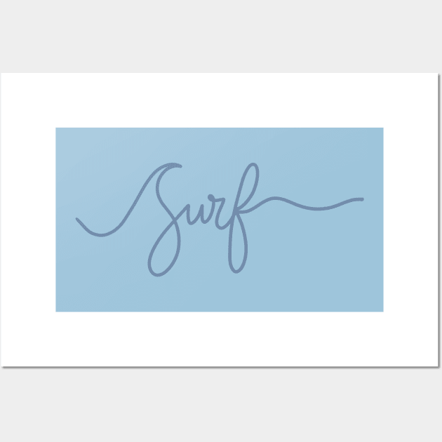 Surf wave squiggle Wall Art by Pickle-Lily